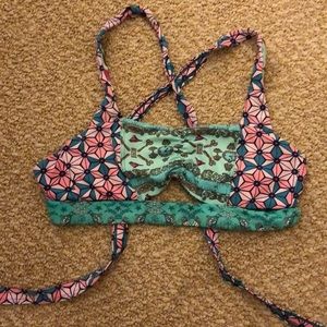 Reversible maaji top with criss cross back